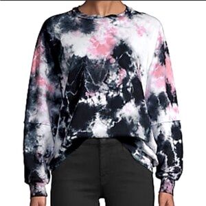 DTLA Brand Jeans Tie Dye Cotton Crew Neck Sweatshirt Cosmic Size XS